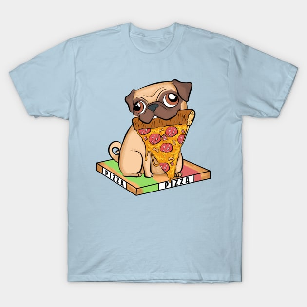 pug pizza funny dogs lovers pizza love T-Shirt by the house of parodies